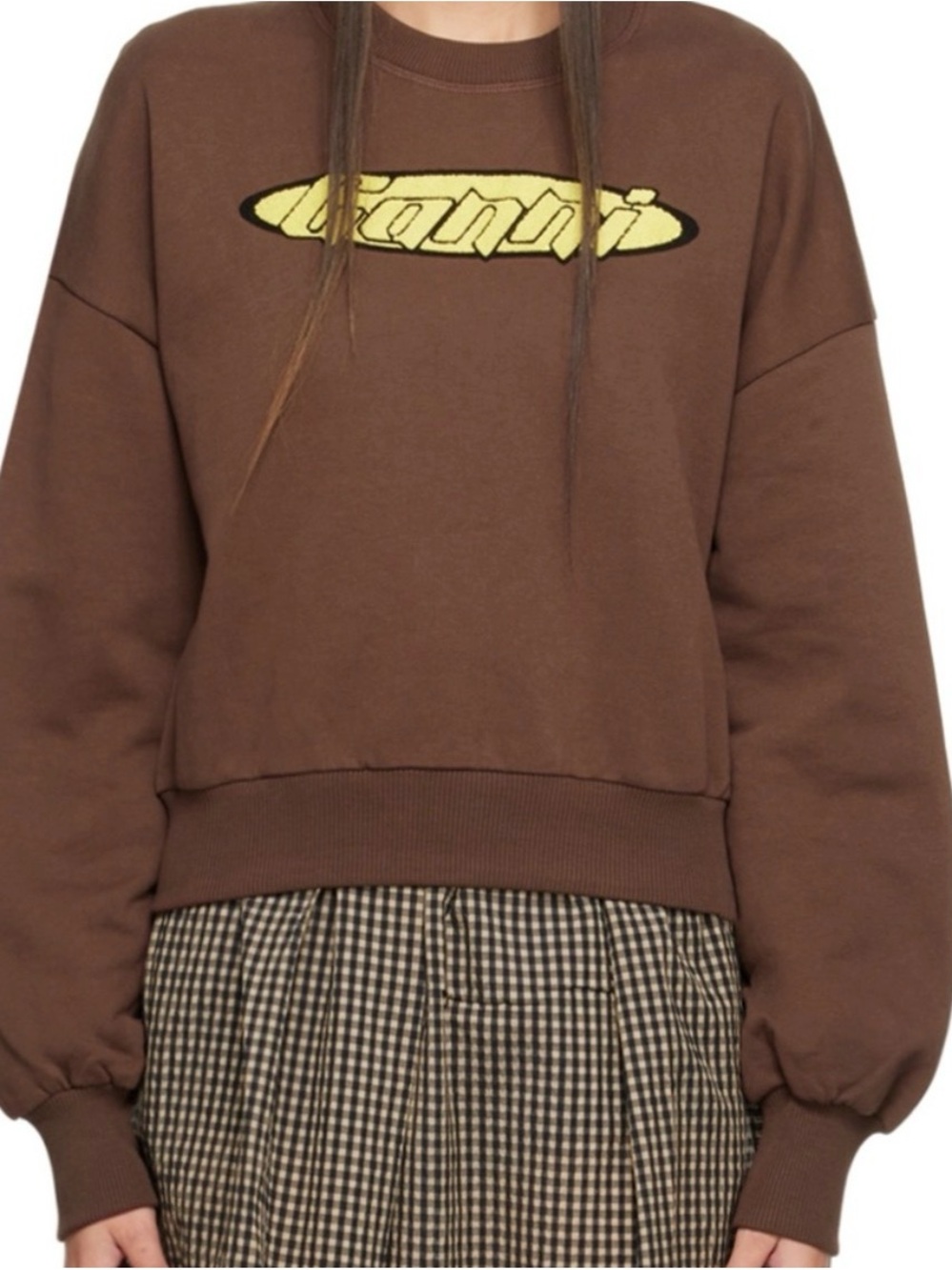 Ganni Brown Sweatshirt Size Small